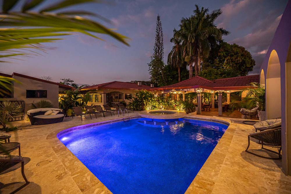 Poolside at Casa Oasis, Jaco Costa Rica